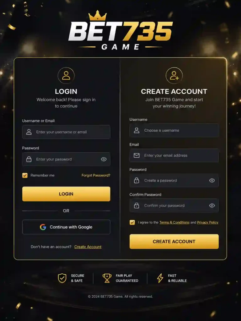 QZR888 Game Account creation screenshot