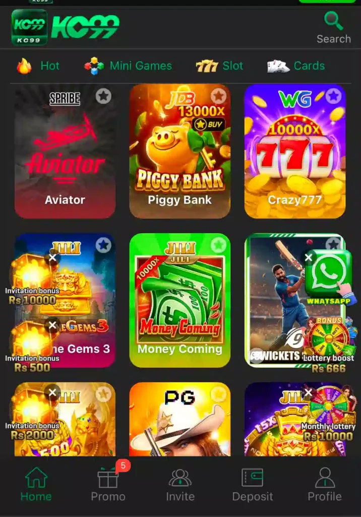 kc99 game home section